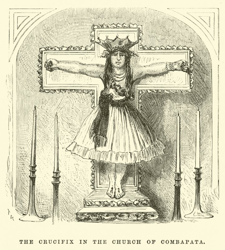 El crucifijo en la iglesia de Combapata de Edouard (after) Riou