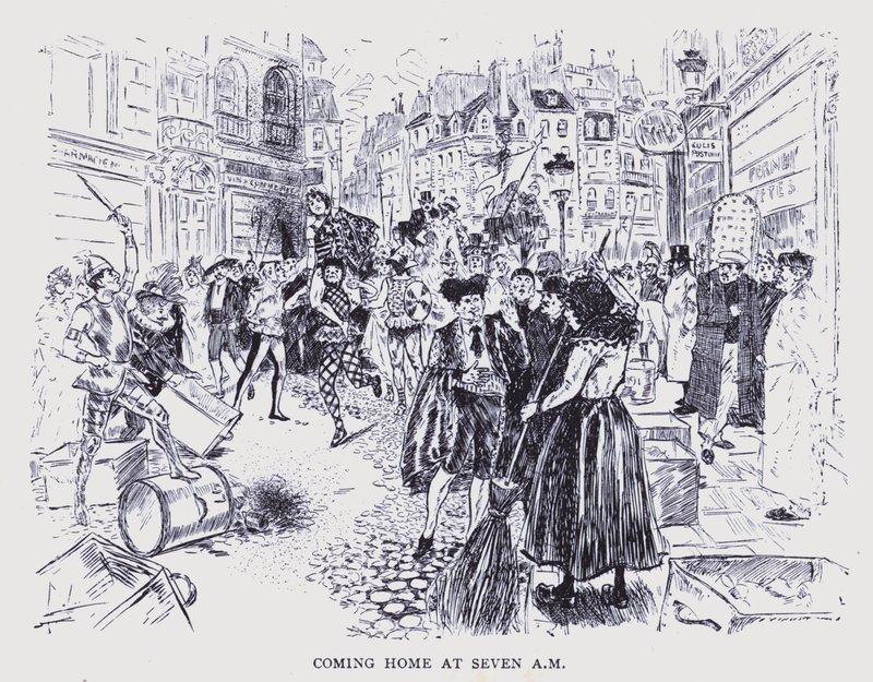 París bohemio: Volviendo a casa a las siete de la mañana (litografía) de Edouard Alfred (1875 1954) Cucuel