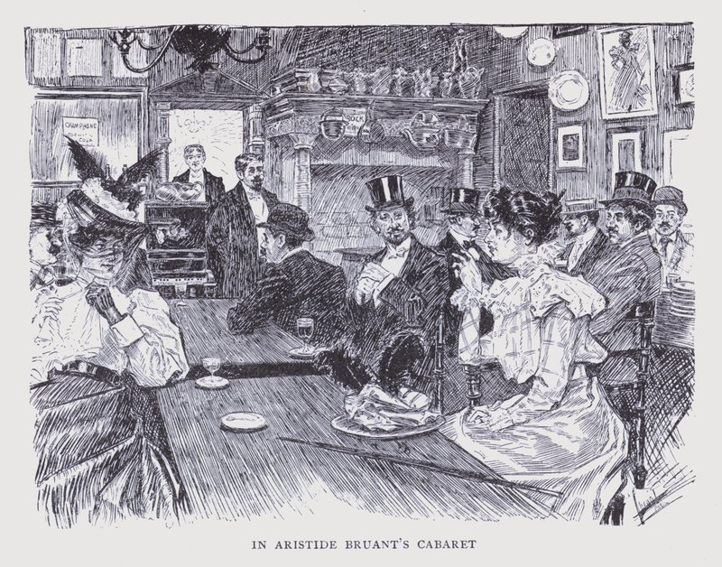 París bohemio: en el cabaret de Aristide Bruant (litografía) de Edouard Alfred (1875 1954) Cucuel
