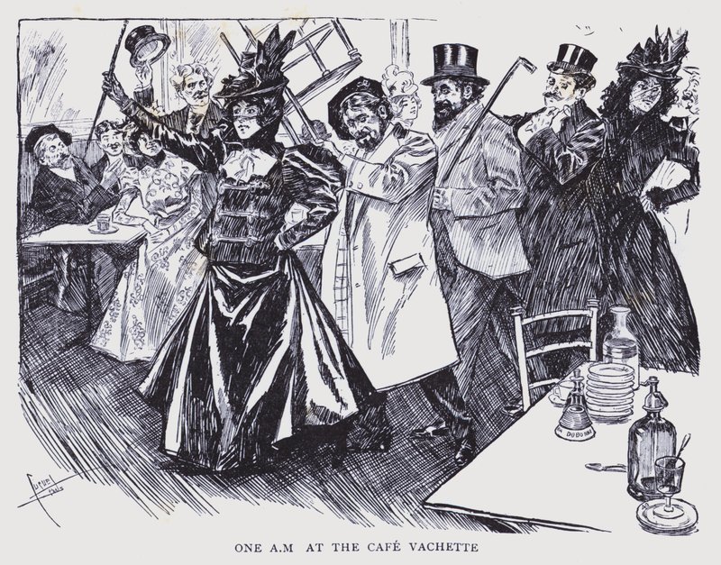 París bohemio: Una mañana en el Café Vachette (litografía) de Edouard Alfred (1875 1954) Cucuel