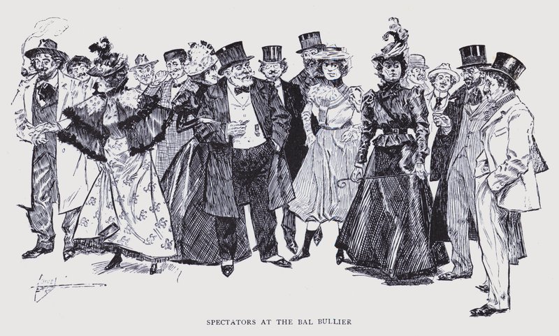 París bohemio: Espectadores en el Bal Bullier (litografía) de Edouard Alfred (1875 1954) Cucuel