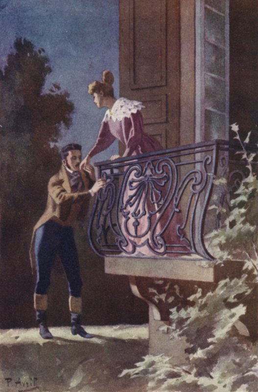 Lo encontré allí de pie, con la mano apoyada en una esquina de mi balcón de Edouard Henri Avril