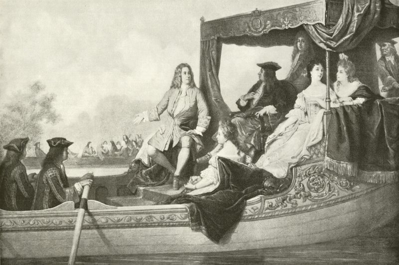 Concierto en el Río de Handel para Jorge I de Edouard Jean Conrad Hamman
