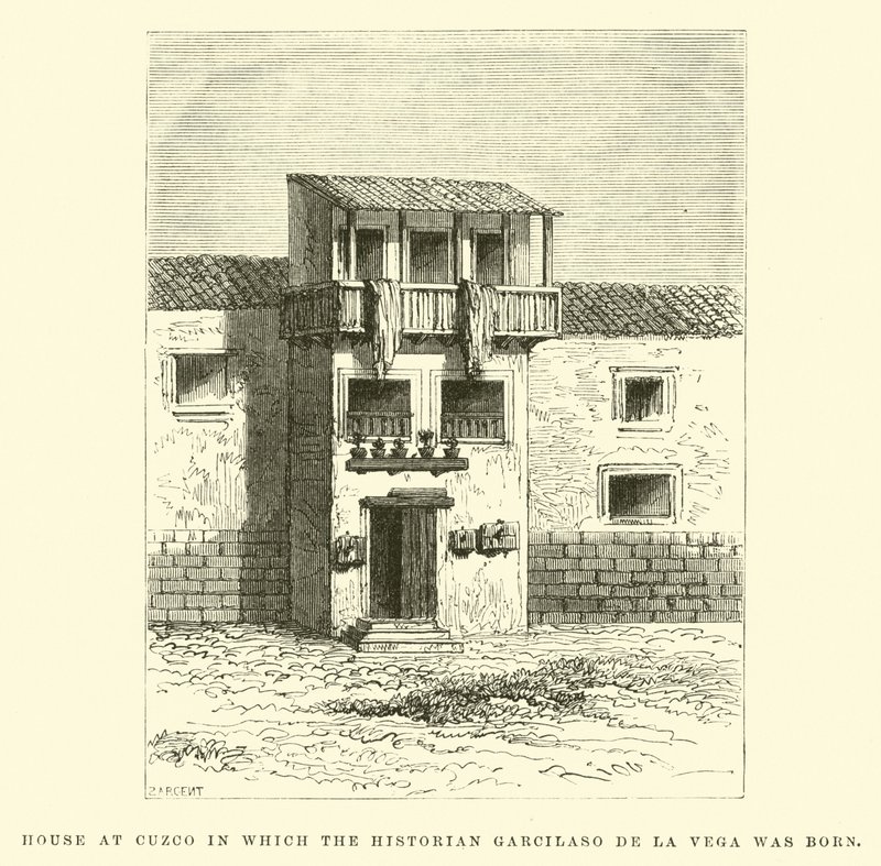 Casa en Cuzco en la que nació el historiador Garcilaso de la Vega de Edouard Riou