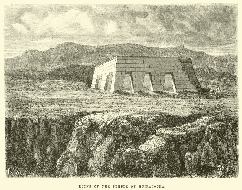 Ruinas del Templo de Huiracocha de Edouard Riou