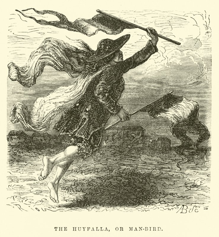 El Huyfalla, o hombre-pájaro de Edouard Riou