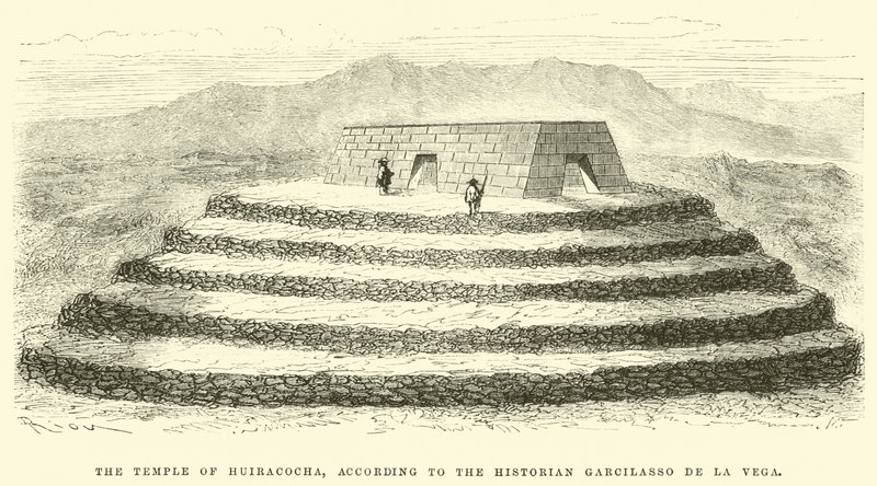 El Templo de Huiracocha, según el historiador Garcilaso de la Vega de Edouard Riou