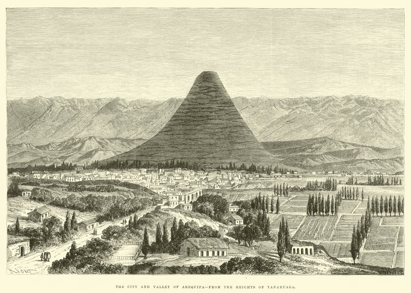 La ciudad y el valle de Arequipa, desde las alturas de Yanahuara de Edouard Riou