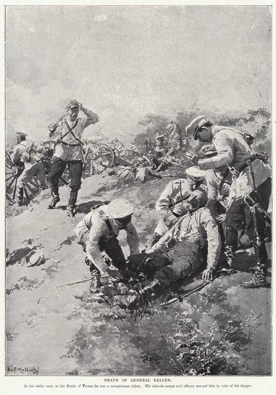 Muerte del General Keller de Edouardo Matania