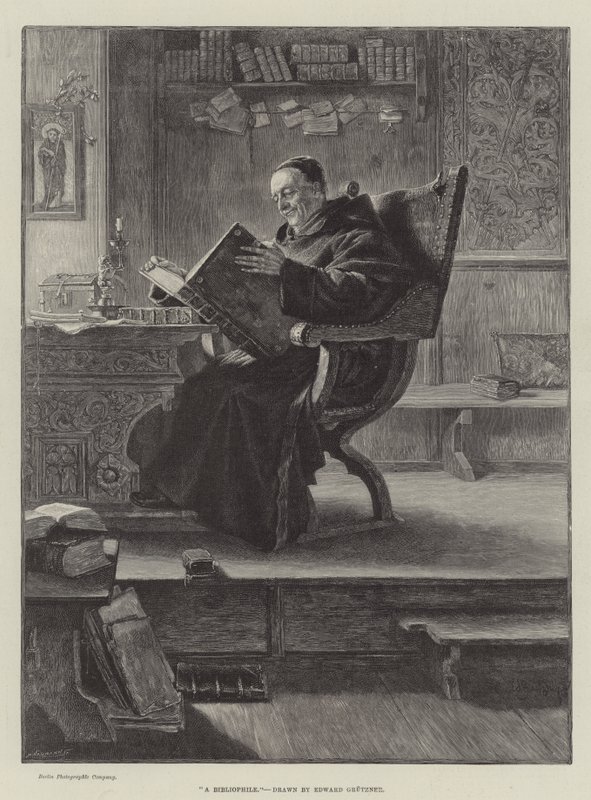 Un bibliófilo de Eduard von Grutzner