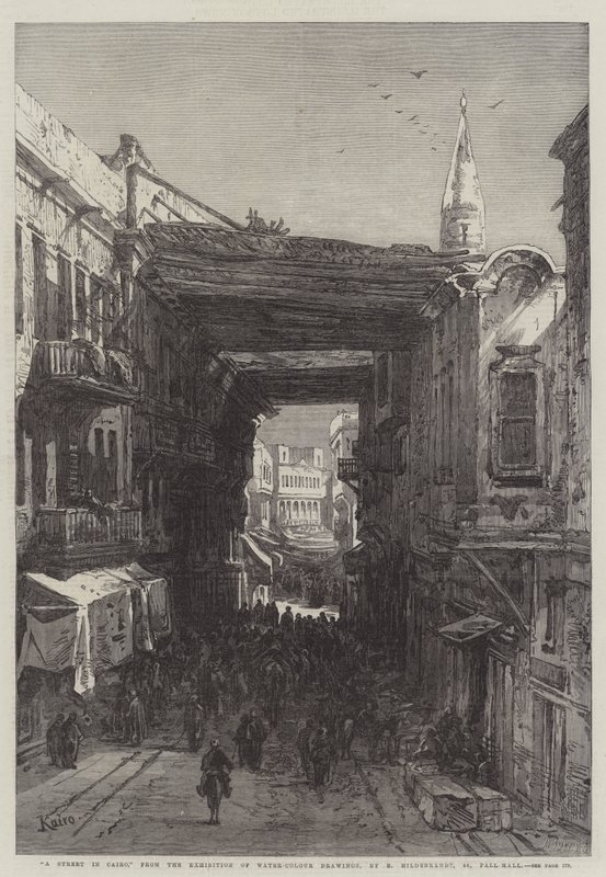 Una calle en El Cairo de Eduard Hildebrandt