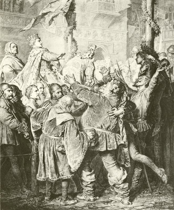 Enrique V rechaza a Falstaff de Eduard von Grutzner