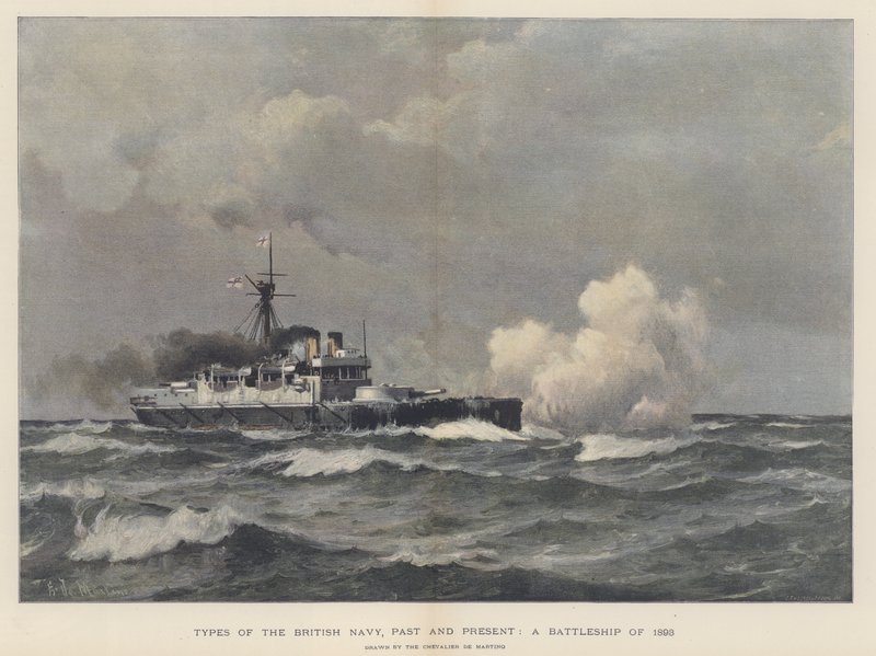 Un acorazado de 1893 de Eduardo de Martino