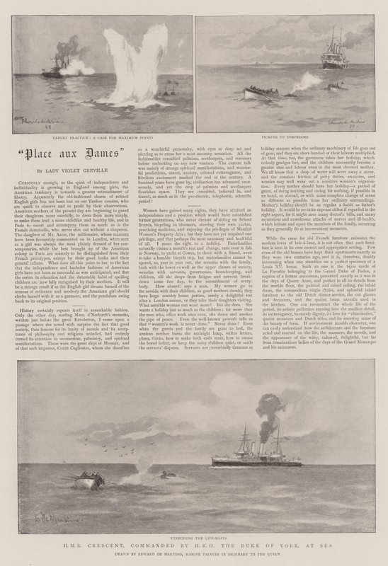 HMS Crescent, comandado por SAR el Duque de York, en el mar de Eduardo de Martino