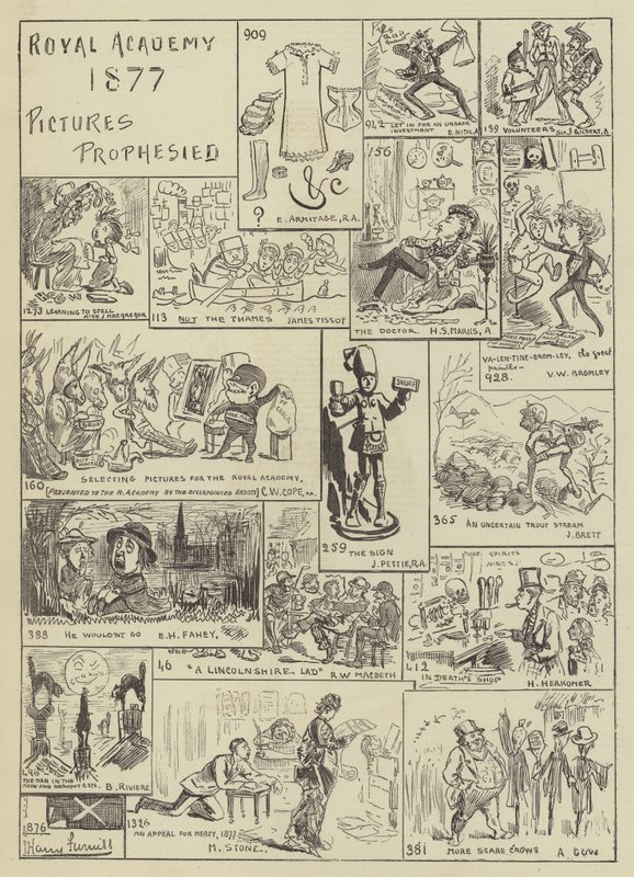 Academia Real 1877, imágenes profetizadas de Edward A. Armitage