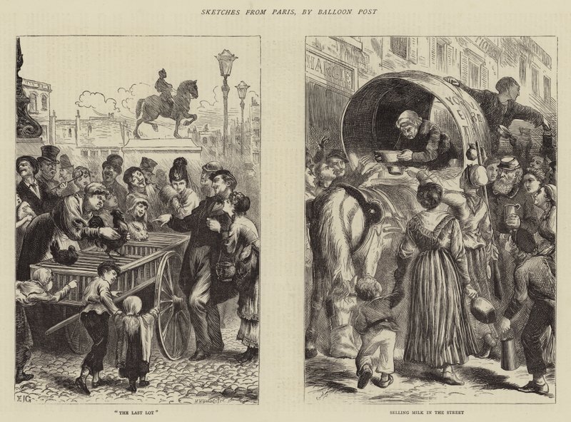 Bocetos de París, por correo de globo de Edward John Gregory
