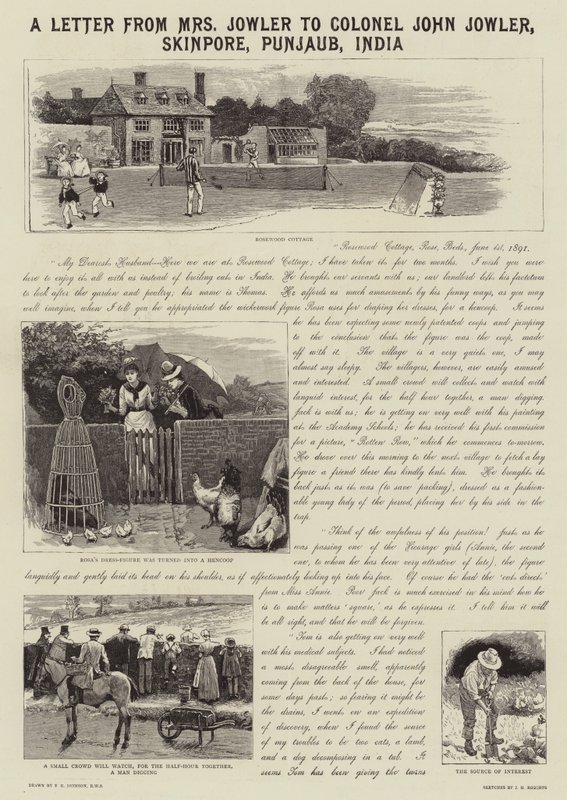 Una Carta de la Sra. Jowler al Coronel John Jowler, Skinpore, Punjab, India de Edward Killingworth Johnson