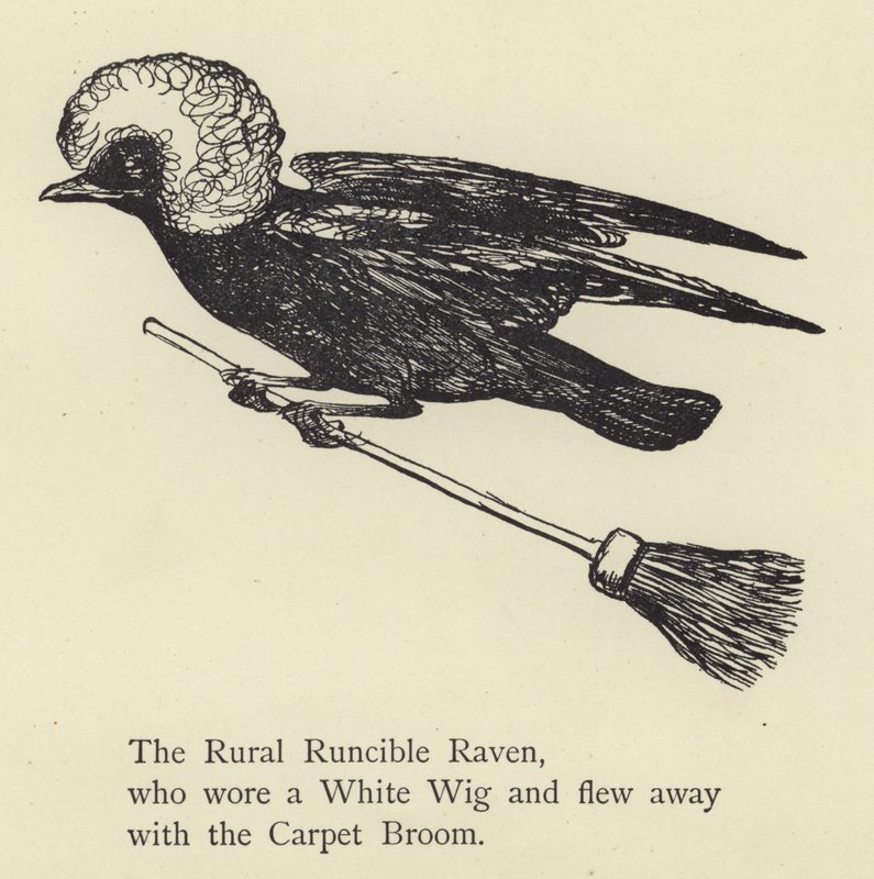 El cuervo rústico runcible de Edward Lear