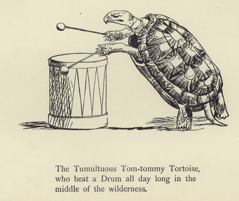 El tumultuoso Tom-tommy Tortuga de Edward Lear
