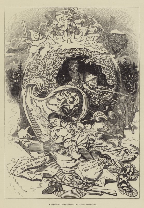 Un sueño de pudín de ciruela de Edward Linley Sambourne