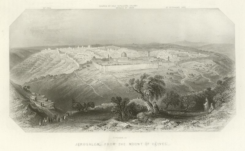 Jerusalén desde el Monte de los Olivos de Edward Paxman Brandard