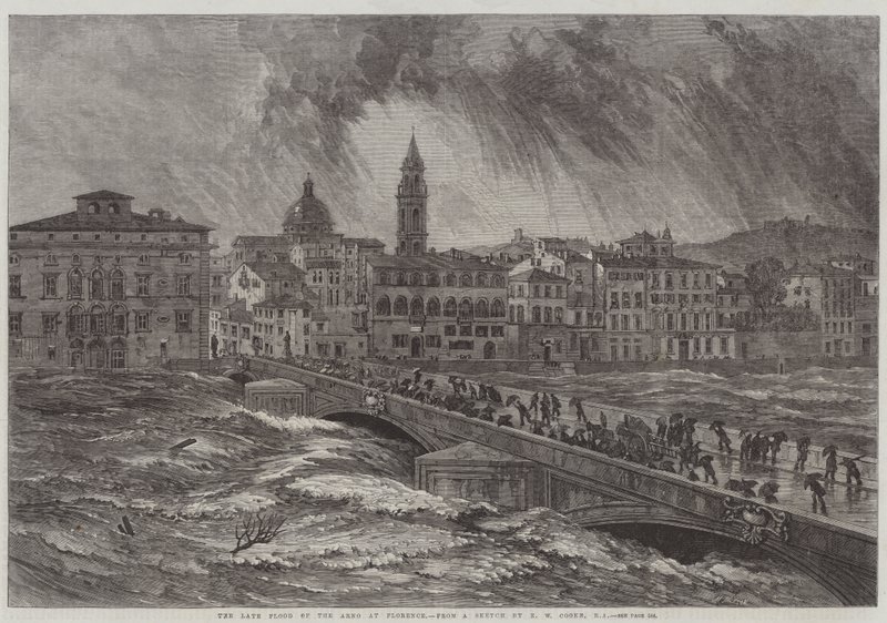 La reciente inundación del Arno en Florencia de Edward William Cooke