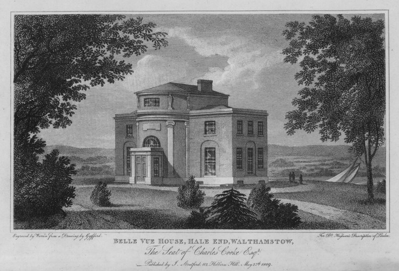 Belle Vue House, Hale End, Walthamstow, la residencia de Charles Cooke de Edward (after) Gyfford