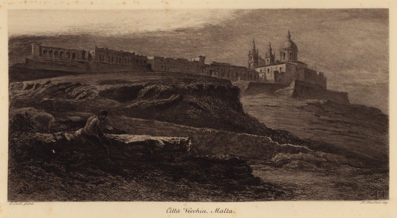 Casco antiguo, Malta (grabado) de Edward (after) Lear
