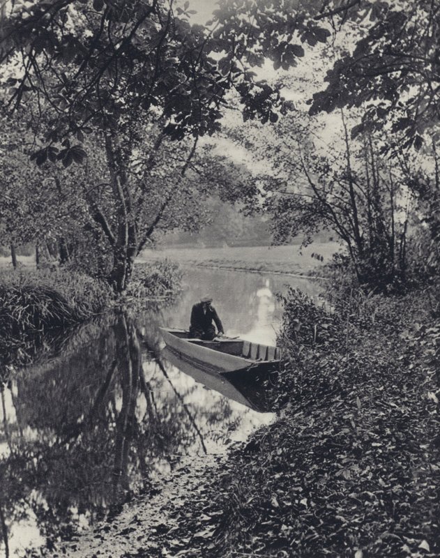 Un arroyo lateral en el Misbourne (foto b/n) de Edward Alfred Barton
