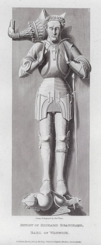 Efigie de Richard Beauchamp, Conde de Warwick (grabado) de Edward Blore