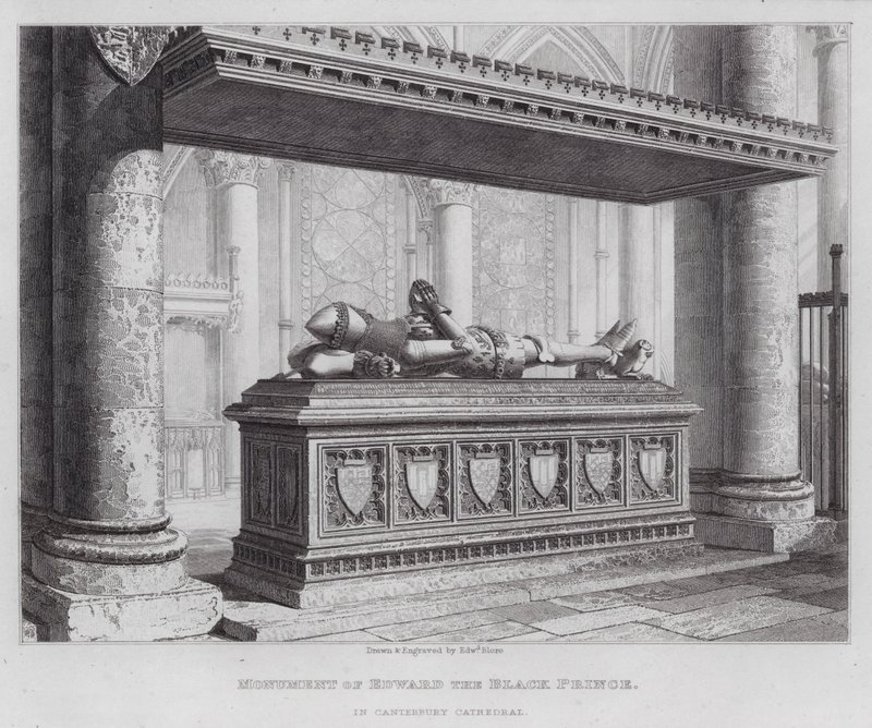 Monumento de Eduardo el Príncipe Negro, en la Catedral de Canterbury de Edward Blore
