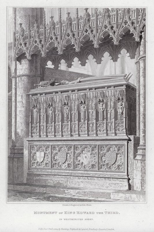 Monumento del Rey Eduardo III, en la Abadía de Westminster de Edward Blore