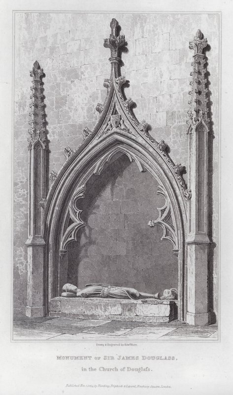 Monumento de Sir James Douglass, en la Iglesia de Douglass (grabado) de Edward Blore