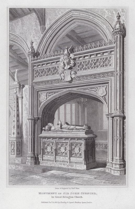 Monumento de Sir John Spencer, en la Iglesia de Great Brington de Edward Blore