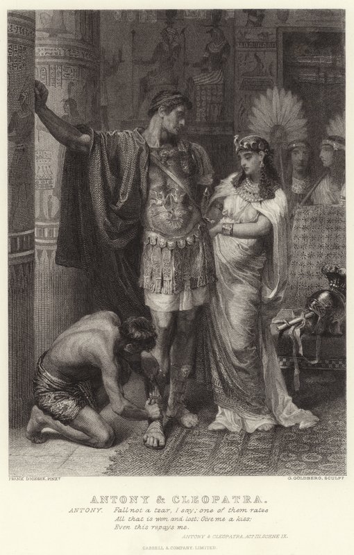 Antonio y Cleopatra, Antonio y Cleopatra, Acto III, Escena IX de Edward Burne Jones