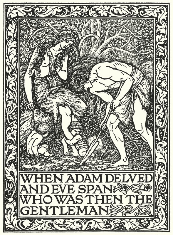 When Adam Delved And Eve Span Who Was Then The Gentleman (grabado) de Edward Coley (after) Burne Jones