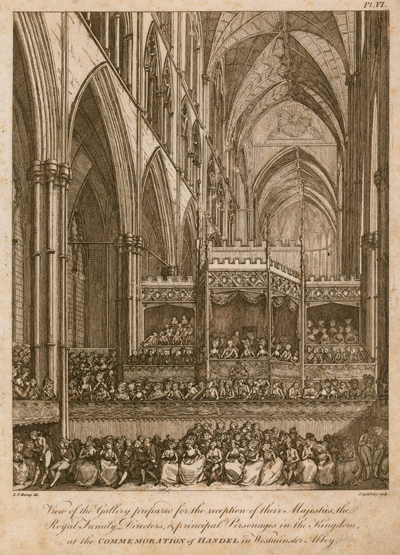 Conmemoración de Handel, Abadía de Westminster, Londres de Edward Dayes