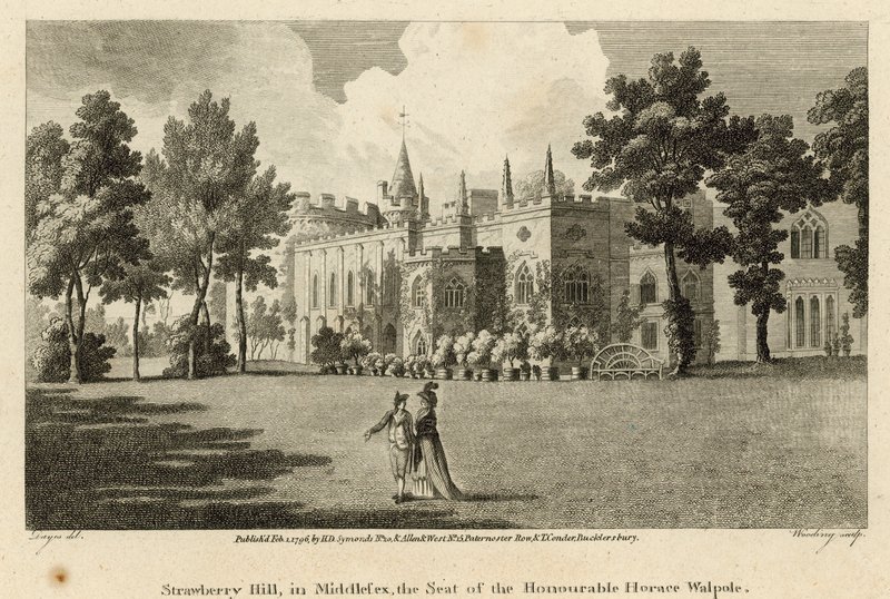 Strawberry Hill, Twickenham, Londres, la residencia del Honorable Horace Walpole de Edward Dayes