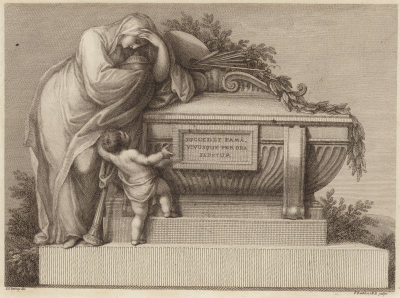 Boleto funerario de Sir Joshua Reynolds de Edward Francis Burney