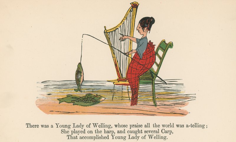 Había una joven dama de Welling, cuya alabanza todo el mundo estaba contando, de 