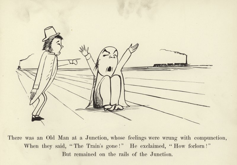 Había un viejo en una intersección, cuyos sentimientos estaban mal con compunción de Edward Lear