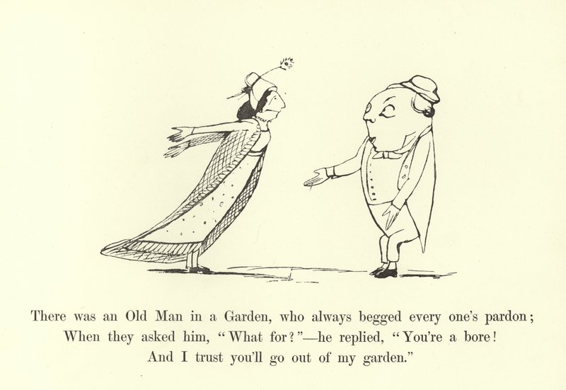 Había un anciano en un jardín, que siempre pedía perdón a todos de Edward Lear