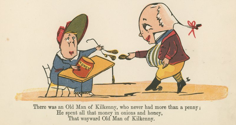Había un viejo de Kilkenny, que nunca tuvo más de un penique, de 