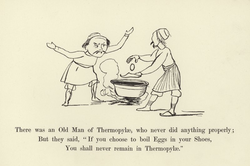 Había un anciano de las Termópilas, que nunca hizo nada correctamente de Edward Lear