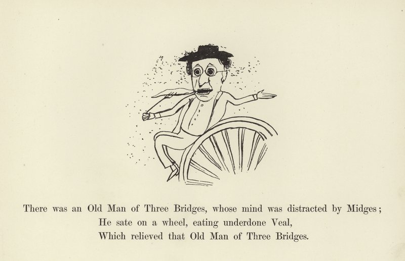 Había un viejo de Tres Puentes, cuya mente estaba distraída por los mosquitos de Edward Lear