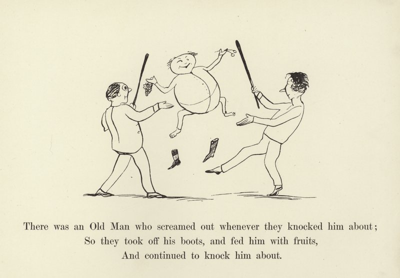 Había un viejo que gritaba cada vez que lo golpeaban de Edward Lear