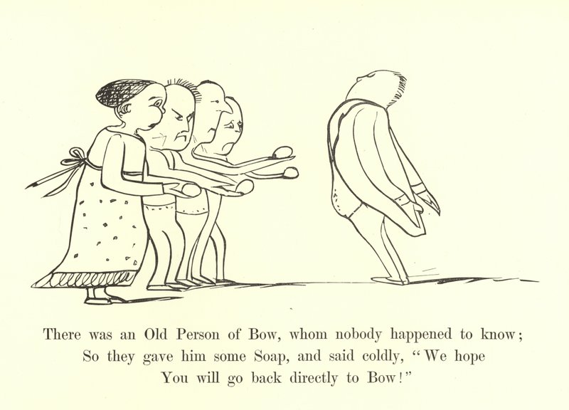 Había una persona mayor de Bow, a quien nadie conocía de Edward Lear