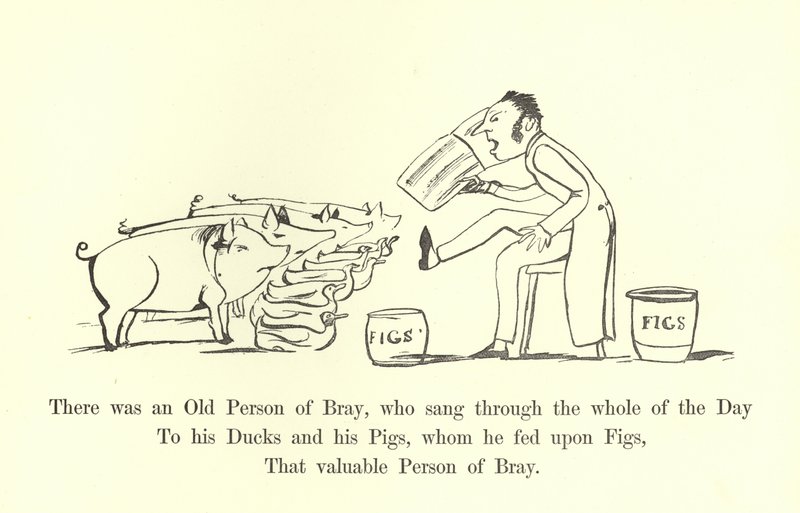 Había una persona mayor de Bray, que cantaba todo el día de Edward Lear