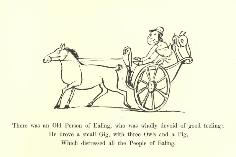 Había una persona mayor de Ealing, que carecía totalmente de buenos sentimientos de Edward Lear