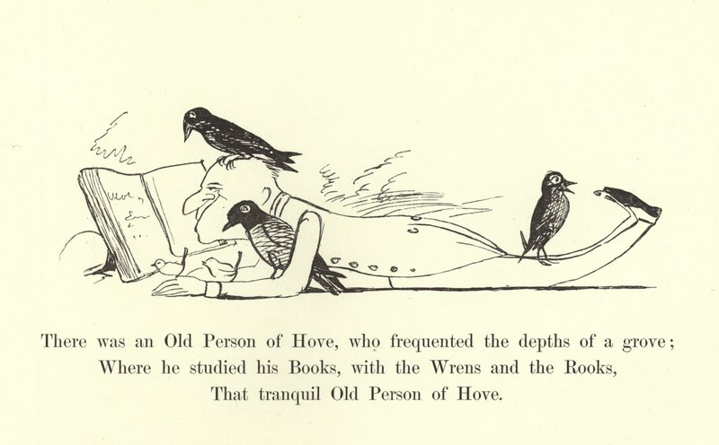 Había una Persona Mayor de Hove, que frecuentaba las profundidades de un bosque de Edward Lear